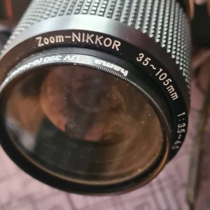Nikon F3 , objectif Nikkor 24 mm, 1:2,8 et t&eacute;l&eacute;objectif Nikkor Zoom 35-105, sac de transport. - Occasion