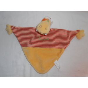 Doudou Plat Triangle Carreblanc Amtoys Jaune Orange Raye Rouge Blanc Ernesto Crocodile Dragon Le Pirate Bandana Foulard Pois Rouge Carre Blanc - Occasion