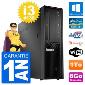 PC Lenovo ThinkStation P300 SFF Intel i3-4130 RAM 8Go Disque 1To Windows 10 Wifi - Occasion