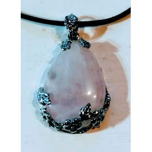 Pendentif, Collier En Pierre Naturelle. Oeil De Tigre, Lapis Lazuli, Améthyste, Quartz Rose Et Cristal De Roche, Malachite, Hématite, Sodalite, Pierre De Lune, Aventurine... - Occasion