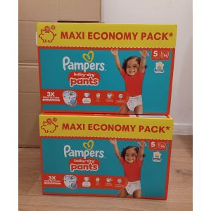 2 Maxiecopack Pampers Pants Baby-Dry Taille 5 -Pack De 86 Couches - Occasion