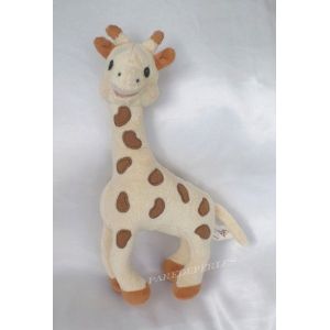 Doudou Peluche Sophie La Girafe Marron Et Ecru Grelot Vulli - Occasion