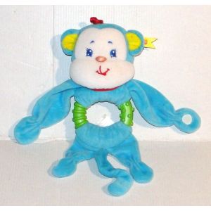 doudou singe hochet bleu fisher price - Occasion