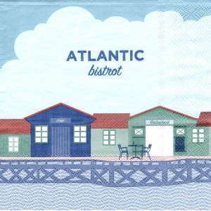 Lot De 2 Serviettes D&eacute;co En Papier: Atlantic Bistrot - Occasion