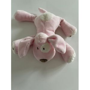 Doudou Peluche Chien Rose Obaibi - Occasion