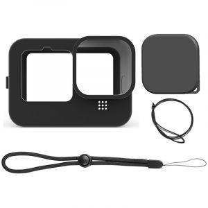 Coque De Protection En Silicone Pour Gopro Hero 10, Avec Cadre Et Couvercle D'objectif, Avec Lanière, Accessoire - Occasion