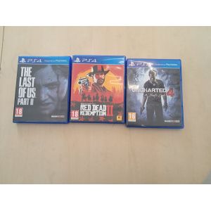 Ps4 Pro 1 To Blanche 2 Manettes + 3 Jeux - Occasion