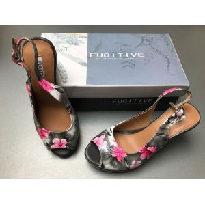 Chaussures Argentées À Fleurs Roses Fugitive By Franceso Rossi Neuves - Pointure 36 - Occasion