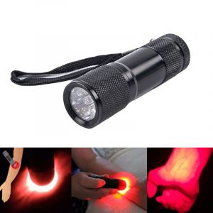 Lampe de poche à 9 LED pour recherche de veines à infrarouge, lumière rouge 625nm, torche utile pour les infirmières à domicile, les soignants et les cliniques ""Nipseyteko - Occasion