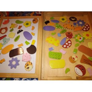 Lot De Jeux De Société Enfants, Jeux De Cubes Petit Ours Brun Et Coffret Magnétique Aimants Enfants Avec Ardoise - Occasion