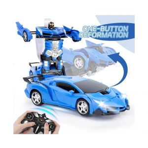 Voiture Télécommandée Qui Se Transforme En Robot Transformer. Fonctionne Avec 2 Piles Aa Non Incluse Pour La Télécommande - Occasion