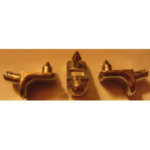 3 Taquets Acier suspension &eacute;tag&egrave;re Ikea 2,2cm diam&egrave;tre 5mm avec ergot 7mm de haut 5mm diam&egrave;tre - Occasion