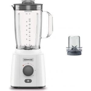 LETNERNY-Blp41.C0Wh Mixeur, Carafe De 2L Avec Poignée Pratique, Lames En Acier, 3 Vitesses+Pulse, Y Compris Accessoire Haché, Pieds Antidérapants, Plastique, Blanc Et Gris - Occasion