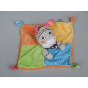 Doudou Âne Cheval Zèbre Plat Multicolore Nicotoy - Occasion