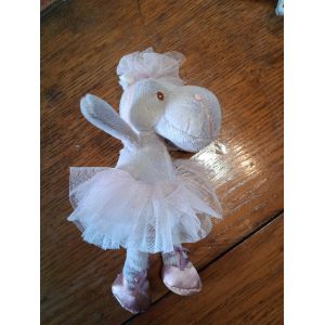 Doudou peluche Bukowski Rafaella hippopotame danseuse, 20cm. Tutu - Occasion