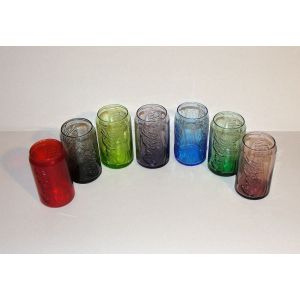 Verre Coca Cola Lot 7 Canette Serie Complete 6 Verres Plus Le Rouge Hors Serie - Occasion