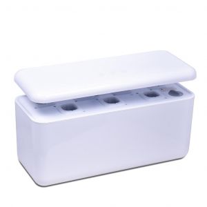 Serre hydroponique smart e-garden pour la culture intérieure d'herbes jusqu'à 7 plantes avec éclairage LED indépendant et logiciel de programmation automatique Blanc - Occasion