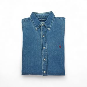 Reconditionné - Chemise Classiques Homme En Jean Bleu - Taille Xl - Homme - Bleu - Occasion