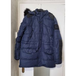 Doudoune / Parka Bleu Marine Avec Capuche Fourrure Redskins Taille 42 - Occasion