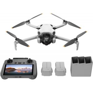Chenquansarl-Bundle Mini 4 Pro Fly More Avec Rc 2 (Radiocommande Avec &Eacute;cran), Mini Drone Pliable Avec Cam&eacute;ra 4k, Moins De 0,549 Lb/249 G, Temps De Vol De 34 Min, 2 Batteries Suppl&eacute;mentaires, C0 - Occasion
