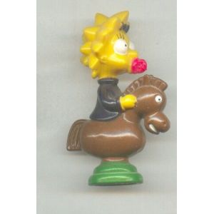 Figurine : Les Simpson , Matt Groening :Piece D'echiquier , Echec : Cavalier Vert Maggie - Occasion