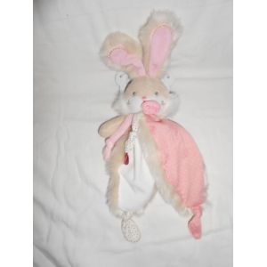 Doudou Lapin Babynat Papuche Baby Nat Bn0385 Bn 0385 Rose - Occasion