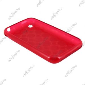 Ebeststar ® Coque Silicone Gel Cercles Housse Etui Protection Souple Pour Apple Iphone 3gs, 3g, Couleur Rouge + Film Protection D'écran - Occasion