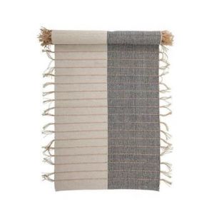 Bloomingville - Tapis En Coton Aciano - Gris - Occasion
