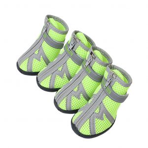 4pcs Chaussures Chien Chat Bottes Antidérapantes Décor Pour Animal Vert L - Occasion