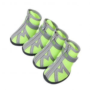 4pcs Chaussures Chien Chat Bottes Antidérapantes Décor Pour Animal Vert L - Occasion