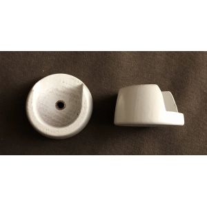 2 supports de tringle &agrave; rideau en bois blanc 28 mm - Occasion