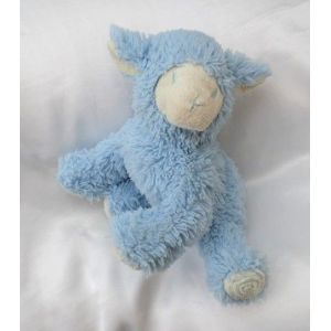 Doudou Peluche Agneau Mouton Bleu Et Blanc Spirales P&eacute;diatril Av&egrave;ne - Occasion