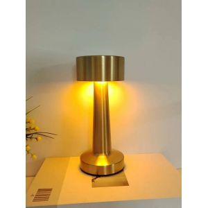 Lampe De Table Led Rechargeable Rétro Veilleuse Bureau Bar Café Salle À Manger Décor À La Maison Sans Fil 3 Couleurs Interrupteur Tactile À Intensité Variable--Type A - Occasion