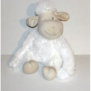 Peluche Mouton Blanc But Doudou Mouton Assis Beige Blanc 28 Cm - Occasion