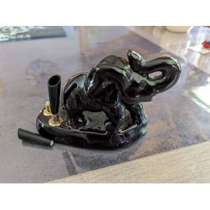 Porte-Stylo Vintage En C&eacute;ramique El&eacute;phant - Occasion
