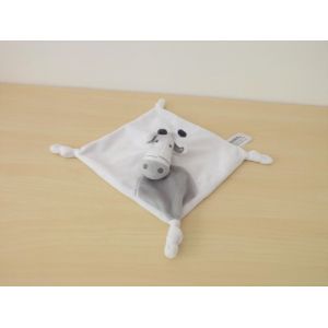 Doudou Vache Girage Blanc Gris Tape À L'oeil - Occasion