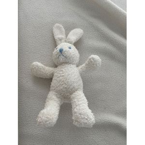 Doudou Lapin Vertbaudet Blanc Et Bleu - Occasion