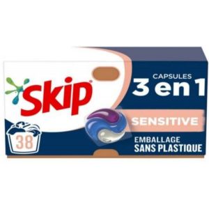 Lessive Capsules Skip 3 En 1 Sensitive X38 - Occasion
