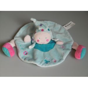 Doudou Lutin Plat Rond Bleu Rose Kimbaloo - Occasion