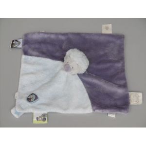 Doudou h&eacute;risson plat Noukie's bleu violet mauve Merlin - Occasion