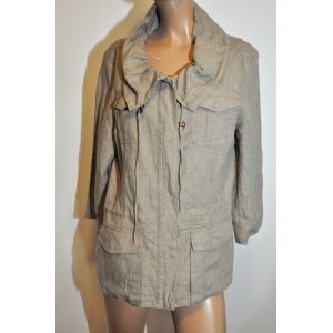 Veste Safari 100% Lin Burton Of London - T42 - Beige - Tbe - Occasion