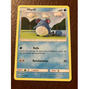 Marill 34/147 - Carte Pok&eacute;mon Ombres Ardentes (Version Italienne) - Occasion