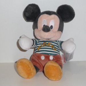 doudou mickey t shirt ray&eacute; vert disney baby - Occasion