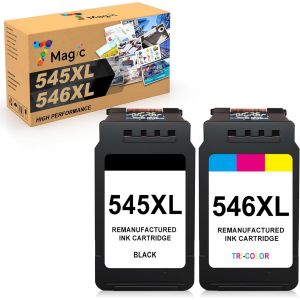 PG-545XL CL-546XL Remplacement pour Cartouche Canon 545-546 pour Cartouche Encre Canon 545 et 546 XL pour Canon Pixma TS3450 TS3350 TS3150 TR4550 TR4650 MG2550S MG3050 MX495 (Noir, Couleur) - Occasion