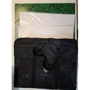 Lot Carton &Agrave; Dessin 57 X 72 Cm + Sacoche De Transport + 2 Lots De Feuilles De Dessin Format Raisin 50x65 - Occasion