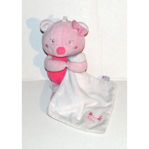 Doudou Ours Oursonne Rose Sucre D'orge - Occasion