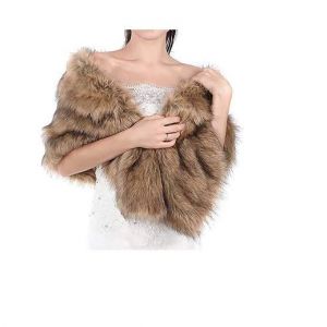 Bolero Fourrure Lapin Chale Vetement Soiree Ceremonie Taille Unic Écharpe De Mariage Tendance Joli Chaud Élégant Gracieu Qualité Adaptée Tout Saison Tenue Chic Hiver Automne Printemps Idéal Fête - Occasion