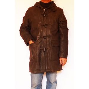 Manteau 3/4 Cuir Marron Charles Le Golf Taille M - Occasion