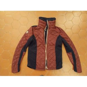 Veste D'&eacute;quitation Polyester Bordeaux Et Marine Fouganza - Occasion