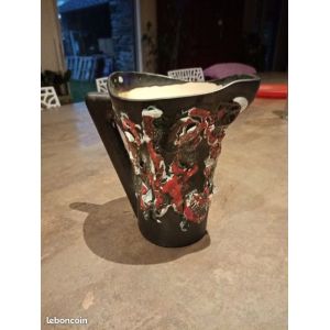 Pichet Noir Et Blanc Vallauris 19 Cm De Haut - Occasion
